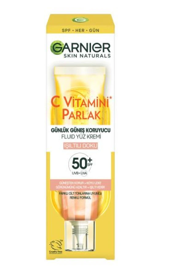 Garnier C Vitamini Parlak Günlük Güneş Koruyucu Fluid Yüz Kremi 50 Spf 40 ml