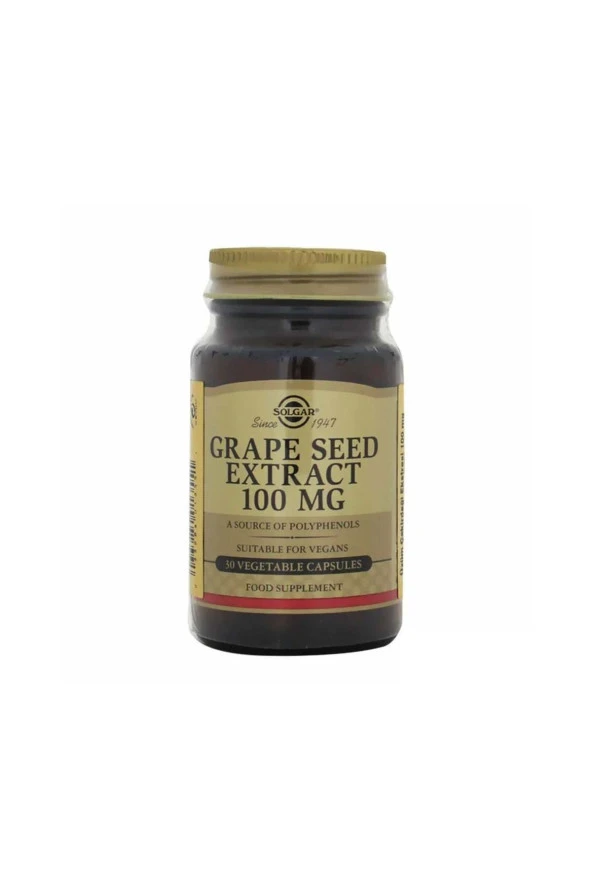 Solgar Grape Se Ed Extract 100 Mg 30 Vegetable Kapsül - Üzüm Çekirdeği