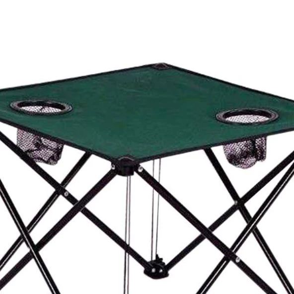 Katlanabilir Kamp Piknik Bahçe Masası Yeşil - Resim 2