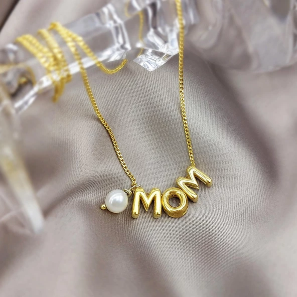 Vaoov 925 Ayar Gümüş İncili İsim Kolye - Resim 2