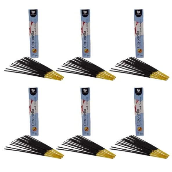 Layansaa Citronella Kokulu 20 Adet Sivrisinek Savar Çubuk Tütsü Sivrisinek Önleyici X 6 PAKET
