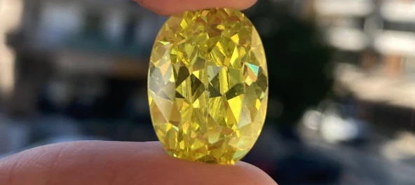 Faset Kesim Sarı Safir Taşı 23,4 Karat - 10