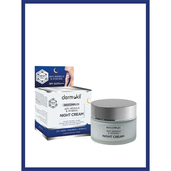 DERMOKİL Kırışıklık Karşıtı & Yenileyici Gece Kremi 50 ml