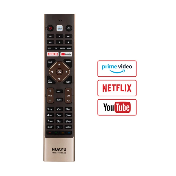 Huayu Kl Haier Rm-L1656 Plus Netflix Youtube Tuşlu Lcd Led Tv Kumandası Uzaktan Kumanda