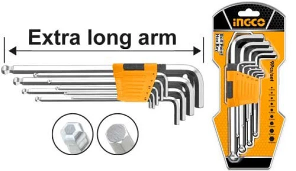 Ingco Hhk13091 9'lu Tork Alyan Anahtar Seti