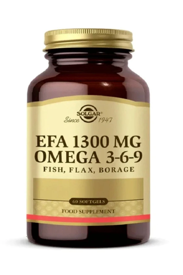 Solgar Omega 3-6-9 Efa 1300mg 60 Softjel - Resim 3