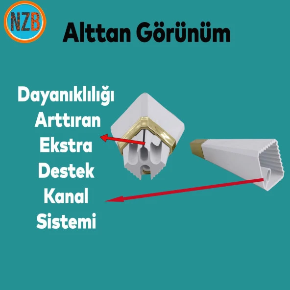 Mobilya Kanepe Çekyat Sehpa TV Ünitesi Koltuk Ayağı Baza Ayak 15 cm Beyaz Altın - Resim 5