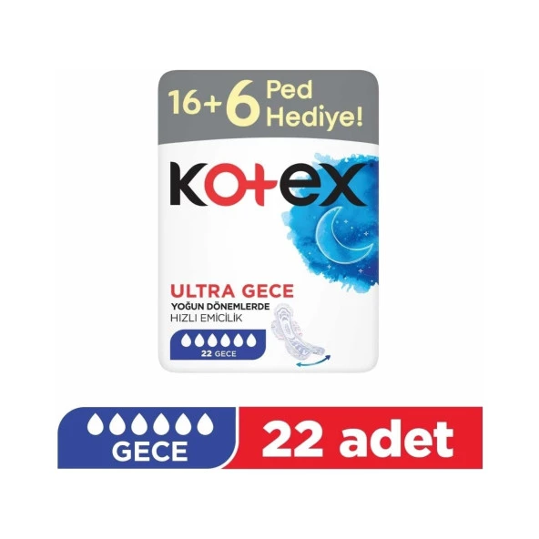 Kotex Ultra Gece Dev Eko Ped 22x3 66 Adet
