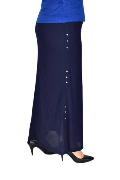 Kadın Lastikli Puntalı Dar Etek Waffle - Resim 12