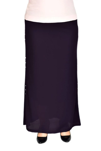 Kadın Lastikli Puntalı Dar Etek Waffle - Resim 4