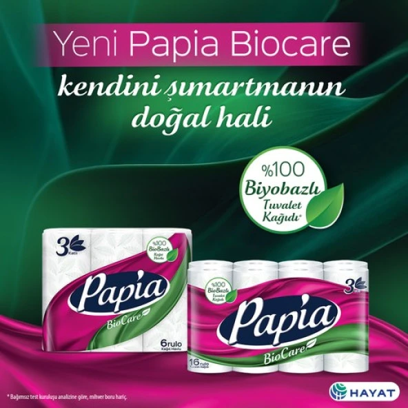 Papia 16'lı Biocare Tuvalet Kağıdı - 3