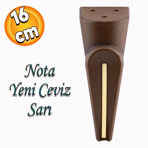 Nota Lüks Mobilya Kanepe Sehpa Tv Ünitesi Koltuk Ayağı 16 Cm Ahşap Desenli Kahverengi Baza Ayakları