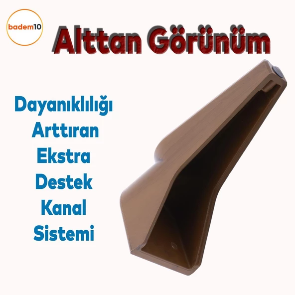 Nota Lüks Mobilya Kanepe Sehpa Tv Ünitesi Koltuk Ayağı 16 Cm Ahşap Desenli Kahverengi Baza Ayakları - 4