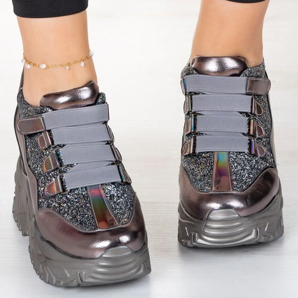 Erkan Saçmacı Alexandria Platin Gizli Dolgu Günlük Ayakkabı - Resim 4