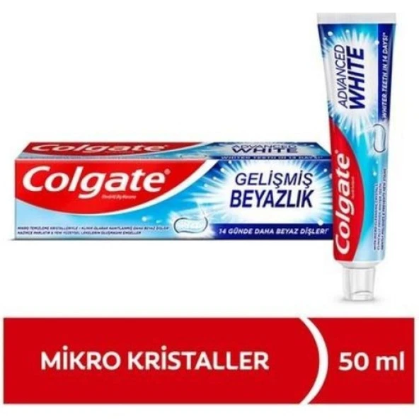 Colgate Diş Macunu Gelişmiş Beyazlık 50 ml