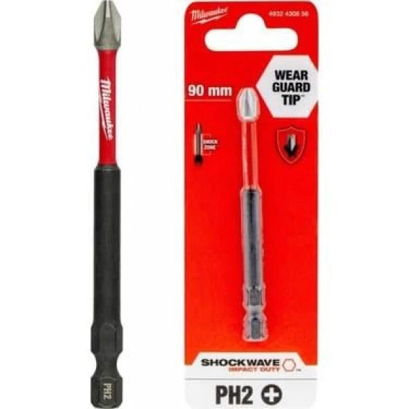 Milwaukee Bits Yıldız Uç Vidalama Matkap Ucu Ph2 x 90mm -2 Adet - 2