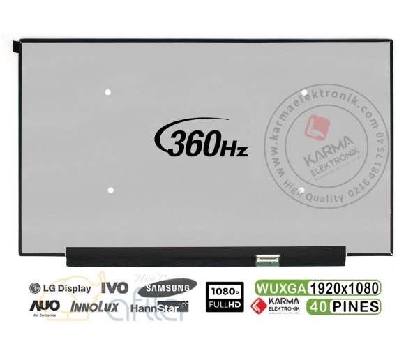 NE173FHM-NZ6 V8.0 uyumlu Notebook Lcd Ekran, Panel 17.3 40pin FHD IPS 1920*1080p 360Hz
