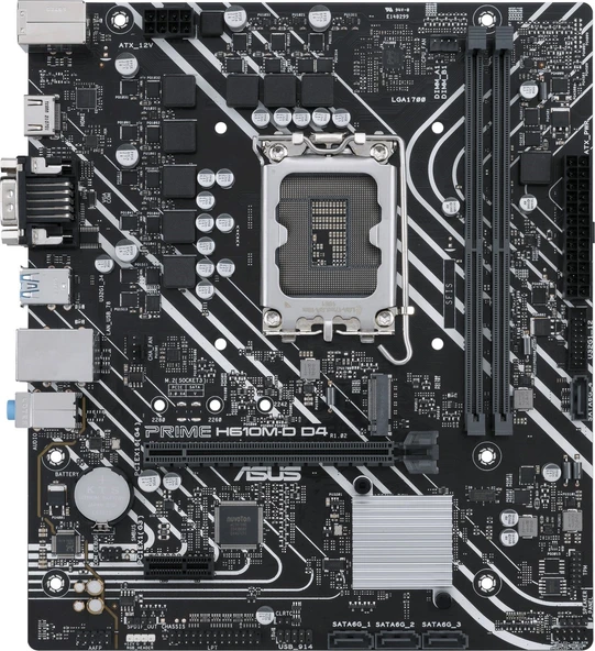 Asus PRIME H610M-D D4 H610 3200 MHz DDR4 LGA1700 mATX Anakart - 3