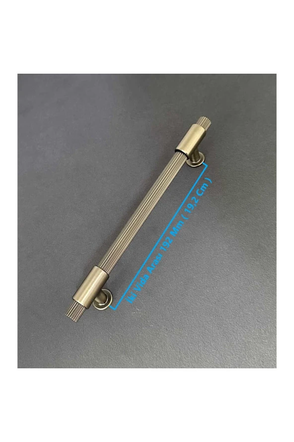 Erva Handles 158 Mat Antik Sarı Mobilya Tv Ünitesi Dolap Mutfak Çekmece Kulpu 192 Mm 2 Adet - Resim 2