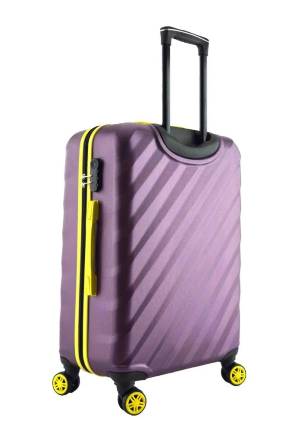 Louisiana Polo Büyük Boy Valiz 4x2 Teker Mor 1165 - 2