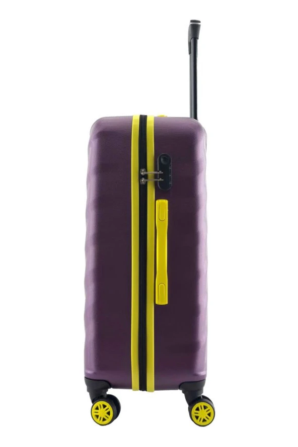Louisiana Polo Büyük Boy Valiz 4x2 Teker Mor 1165 - 3