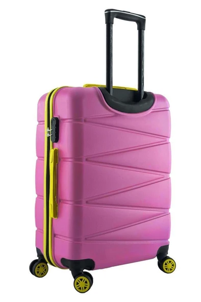 Louisiana Polo Büyük Boy Valiz 4x2 Teker Pembe 1164 - Resim 2