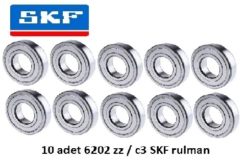 10 Adet Skf 6202 2z / C3 Rulman Made İn İtaly