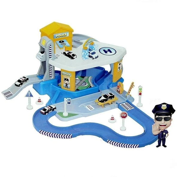 2 Katlı Polis Garaj Set ve Mega Pist - 3