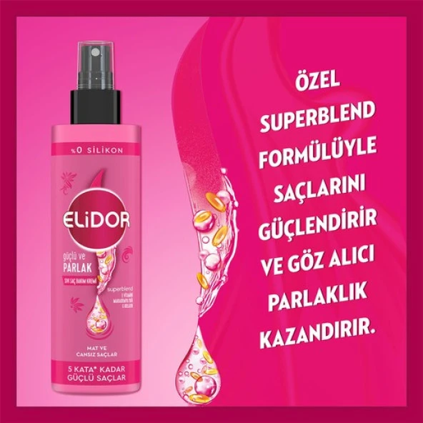 Elidor Sıvı Saç Kremi Güçlü Ve Parlak E Vitamini Makademya Yağı Kolajen 200 Ml - 4