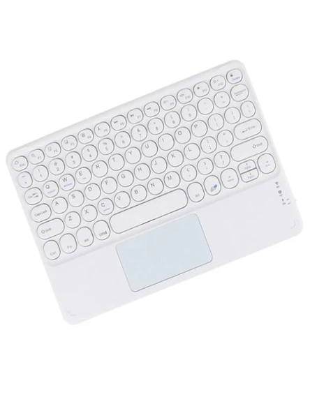 Wenn Tab Pro 10 10.1" Uyumlu Kablosuz Bluetooth Şarj Edilebilir Mini Q TouchPad'li Klavye