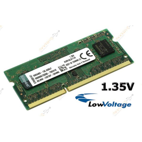 Kingston KVR16LS11/4 4 GB DDR3 1600 MHz CL11 Notebook Bellek Kutusuz