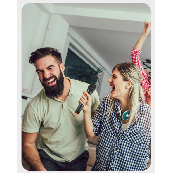 TechTic Vhf Kablosuz Mikrofon Profosyonel Cami Okul Otobüs Sunum Düğün Alıcılı El Mikrofonu Karaoke - 8