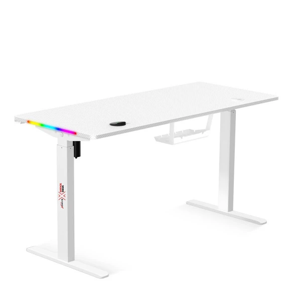 xDrive Rüzgar Yükseklik Ayarlı RGB Oyuncu & Çalışma Masası Beyaz (140x60) - 3