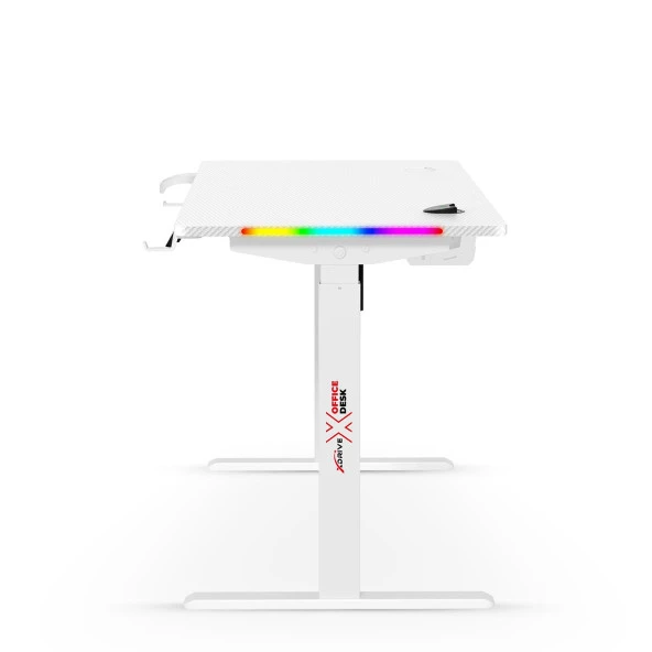 xDrive Rüzgar Yükseklik Ayarlı RGB Oyuncu & Çalışma Masası Beyaz (140x60) - 4