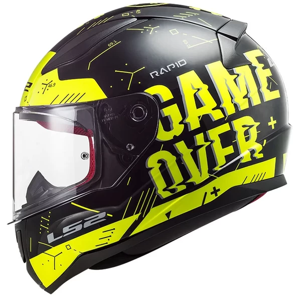 LS2 RAPID PLAYER NEON SARI-SİYAH KASK