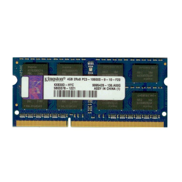 Kingston KX830D-HYC 4GB PC3-10600 1333MHz 204pin CL9 1.5V Non-ECC DDR3 NOTEBOOK RAM BELLEK