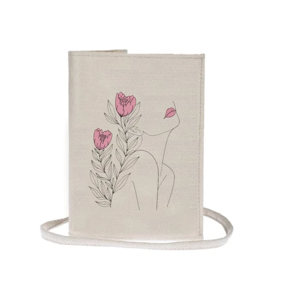 Flower Women Nakışlı Kitap - Tablet - Ebook Çantası / Kılıfı - 2