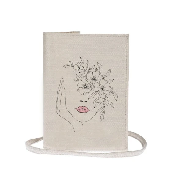 Flower Women Nakışlı Kitap - Tablet - Ebook Çantası / Kılıfı - 2