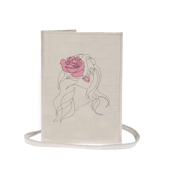 Flower Women Nakışlı Kitap - Tablet - Ebook Çantası / Kılıfı - 2