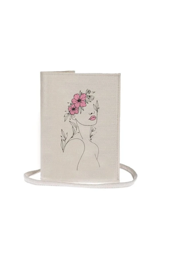 Flower Women Nakışlı Kitap - Tablet - Ebook Çantası / Kılıfı - 2