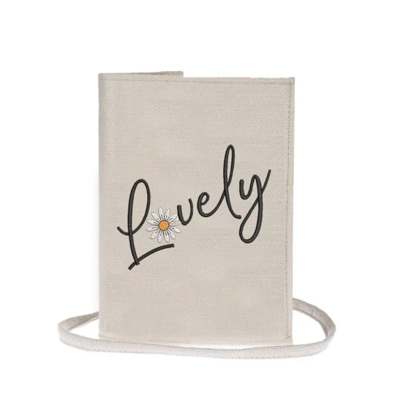 Lovely Daisy Nakışlı Kitap - Tablet - Ebook Çantası / Kılıfı - 2