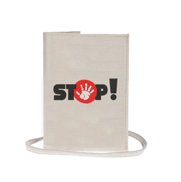 Stop Nakışlı Kitap - Tablet - Ebook Çantası / Kılıfı - 2