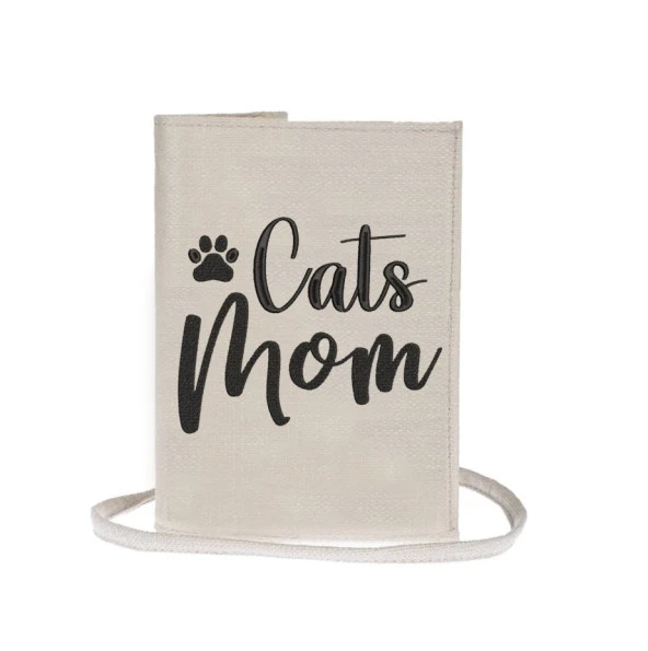 Cats Mom Nakışlı Kitap - Tablet - Ebook Çantası / Kılıfı - 3