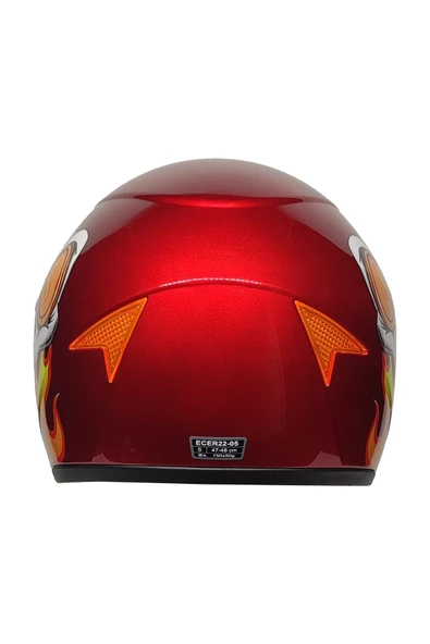 MTS SY118 ÇOCUK KASKI SKULL KIRMIZI - 2