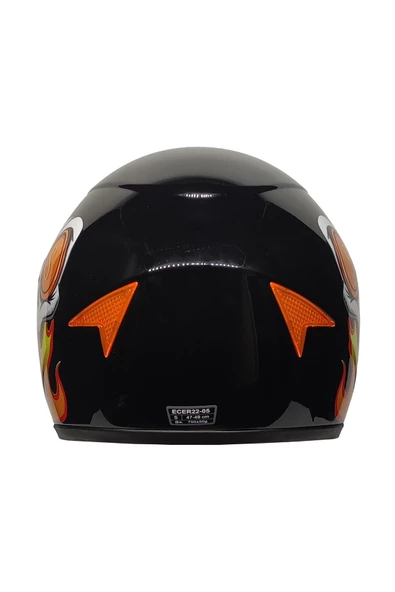 MTS SY118 ÇOCUK KASKI SKULL SİYAH (SİYAH CAMLI) - 2