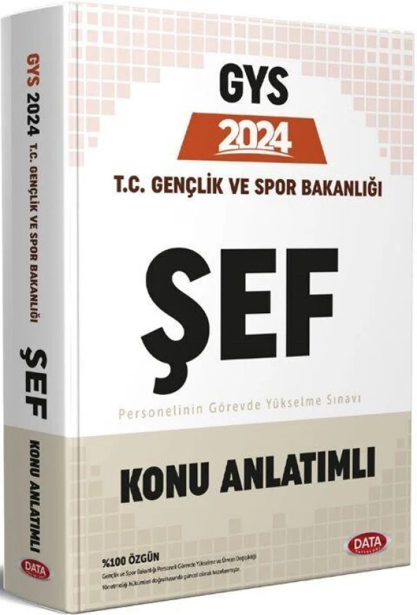 2024 GYS Gençlik ve Spor Bakanlığı Şef Konu Anlatımlı Hazırlık Kitabı Data Yayınları