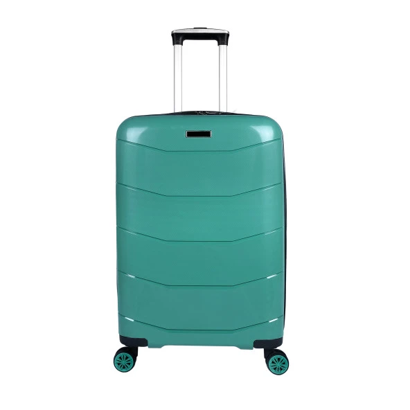 Bagacar Ultra Hafif Kırılmaz Silikon 3lü Set Valiz Yeşil+ETİKET HEDİYELİ! - 3