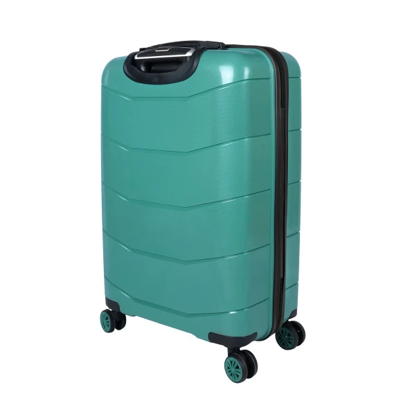 Bagacar Ultra Hafif Kırılmaz Silikon 3lü Set Valiz Yeşil+ETİKET HEDİYELİ! - 4