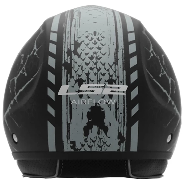 LS2 AIRFLOW SNAKE MAT SİYAH-TITANIUM KASK - 2