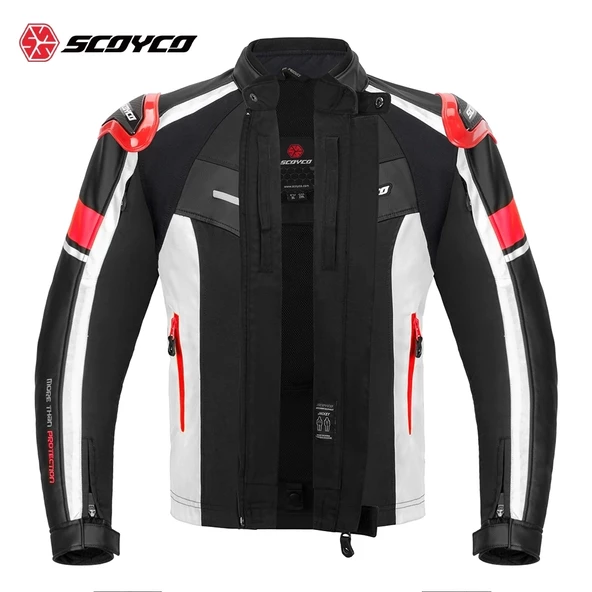 SCOYCO JK152 4 MEVSİM MONT DERİ KIRMIZI - 5